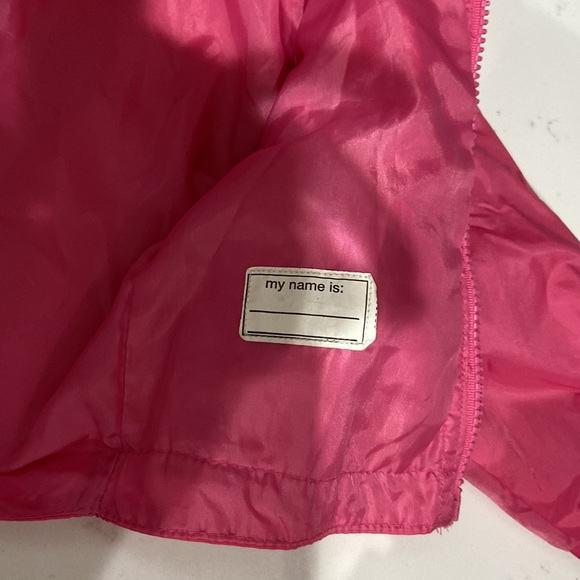 Pink windbreaker / raincoat OshKosh B'Gosh 100% nylon 12 month - Picture 9 of 13